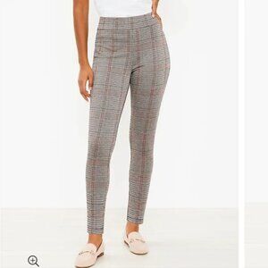 LOFT Plaid Ponte Leggings In A Trouser Pant Style Work Academia